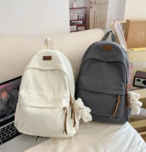 กระเป๋าเป้แฟชั่นผู้หญิง Corduroy